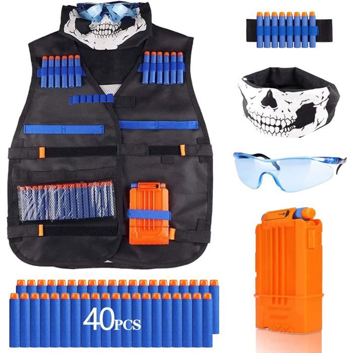 Kit de gilet tactique pour enfants gilet tactique pour enfants pour pistolets Nerf N-Strike Elite