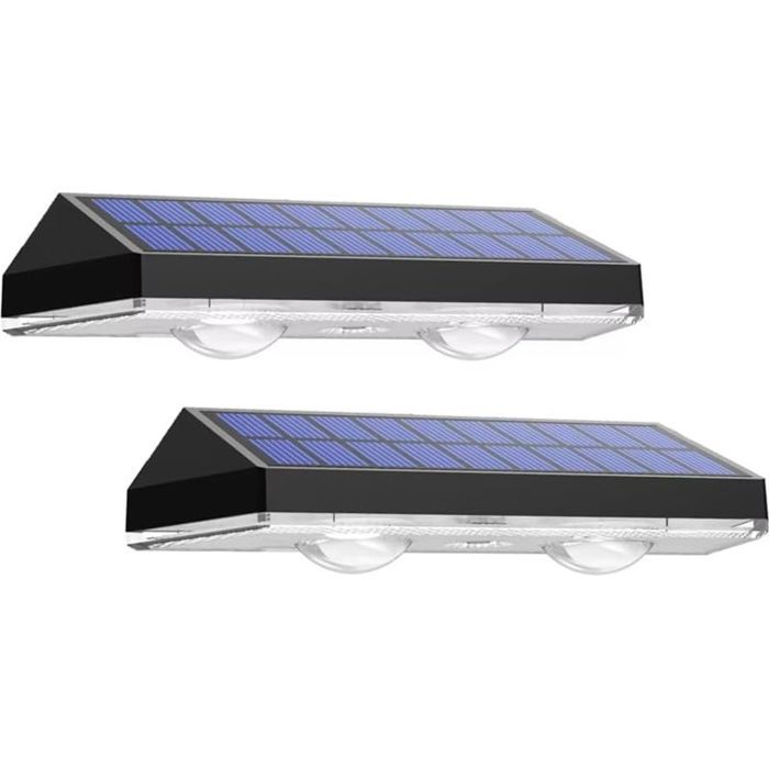 Louilles de Clôture Solaire LED Imperméable Extérieur pour Mur/Patio/Extérieur/Post/Yard/Jardin/Escalier Éclairage Automatique su