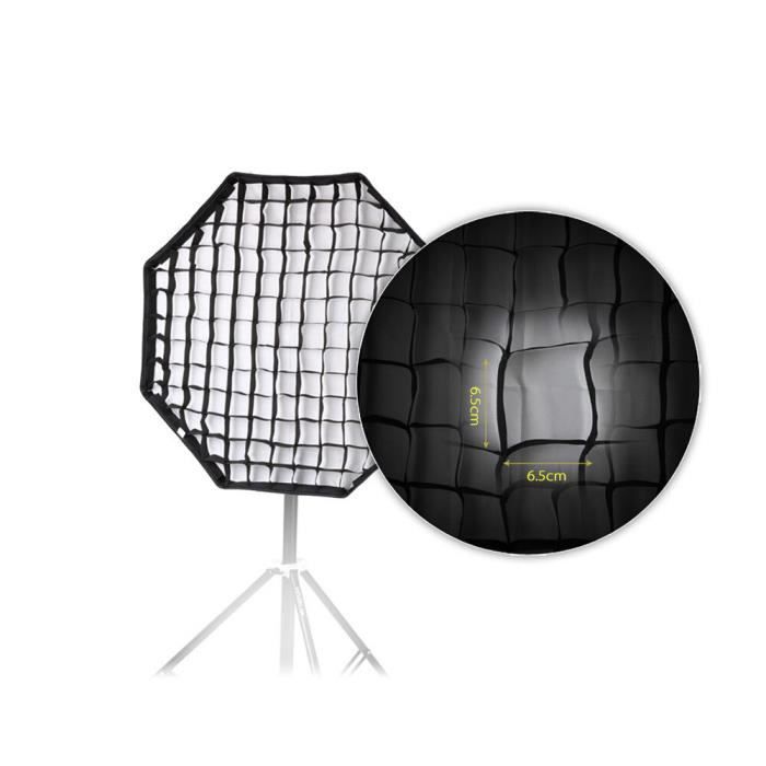 Grille En Nid D'abeille Pour Boîte à Lumière - 80 Cm - Pour Softbox Octogonale - Contrôle De La Lumière Photo/vidéo - Noir
