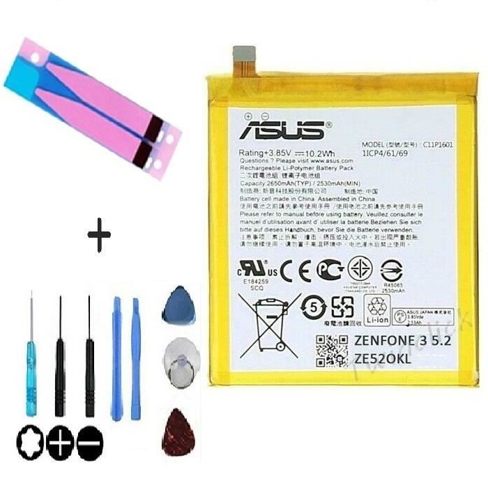 Originale Batterie Asus C11P1601 Pour Asus ZenFone 3 ZE520KL Z017D ZenFone Live ZB501KL A007