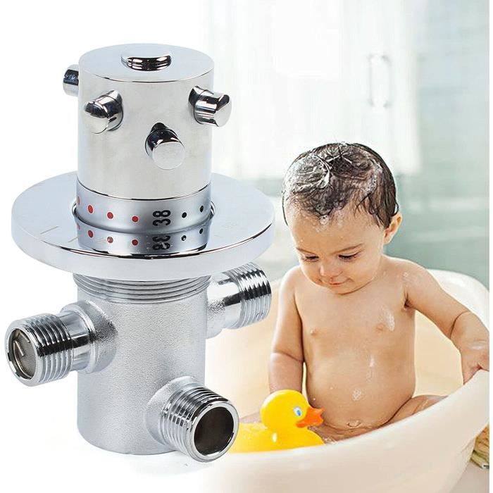 Mitigeur thermostatique douche encastré 3 voies chauffeeau solaire