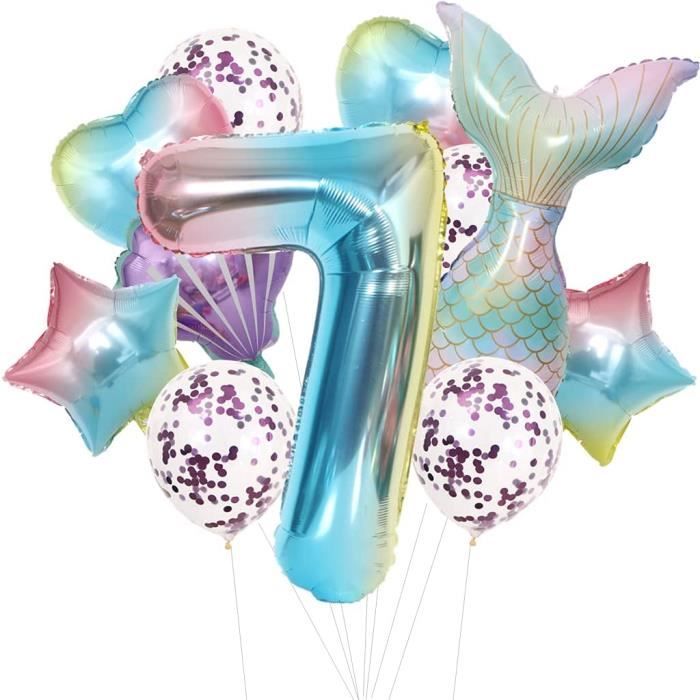Ballon Anniversaire 7 Ans Filleballon Sirene 7 Ans Anniversairegeant Ballon Chiffre 7decoration Anniversaire Ballon 7 Ans Pou 345 Cdiscount Maison