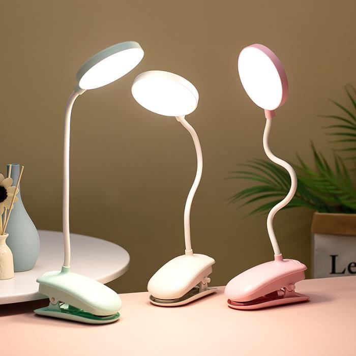 Rose - Lampe de bureau à pince Led multifonction USB Flexible col de cygne variateur tactile lampe de Tab