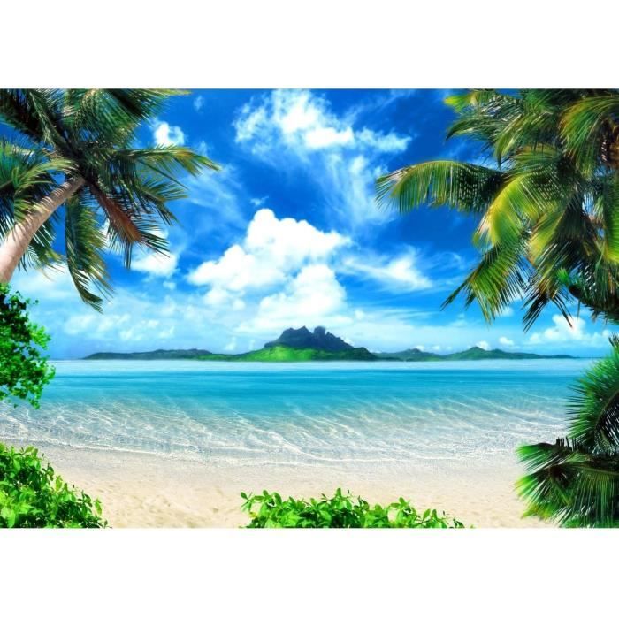 Papier Peint Panoramique Plage Et Mer 352 X 250 Cm Toison Mur Xxl ...