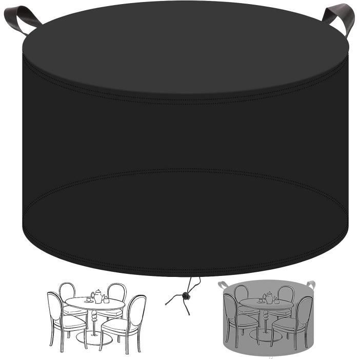 Housse Protection Table Jardin Ronde Sanfor - Ø160cm X H80cm - Imperméable UV