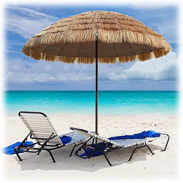 Hawaii Parasol De Plage Ombrelle De Jardin, Ø 1.8m6ft Rond, 8 Baleines