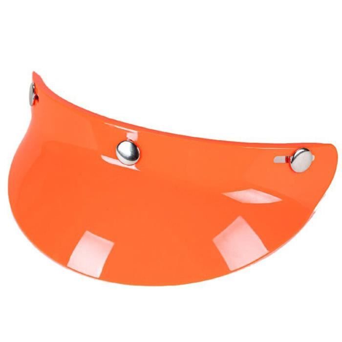 Visière 3 Snaps Universelle Pour Casque Moto - Dimensions 22x12cm, Lentille PC Anti-UV Et Anti-rayures, Design Rabattable