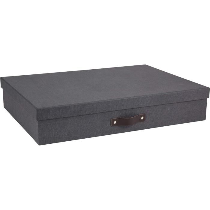Boîte de rangement pliable avec poignée en cuir, non tissé, respirant, résistant à l'humidité