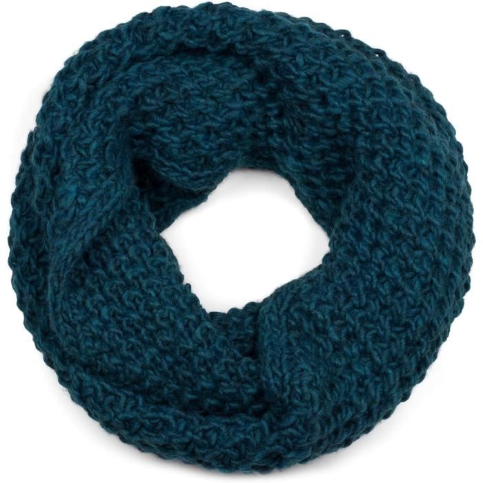 StyleBREAKER Écharpe Loop Maille Épaisse Tricotée – Foulard Tube Unisexe Doux Et Chaud Hiver