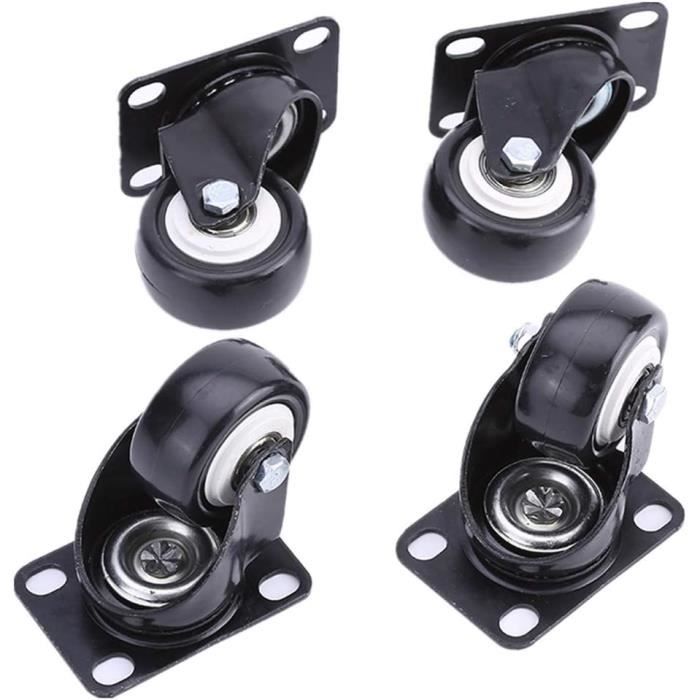 4 Roues Silencieuses De Remplacement Pour Poussette - 10 X 6 Cm, Pivotantes, En PP - Compatibles Tricycle, Youpala, Chariot