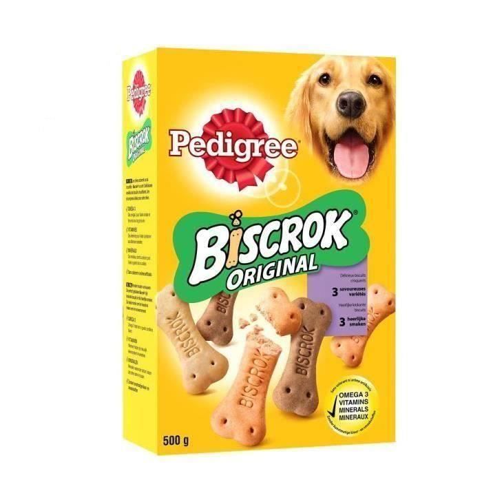 Meilleurs prix pour PEDIGREE Biscrok Biscuits 3 variétés - Pour chien - 12 x 500 g