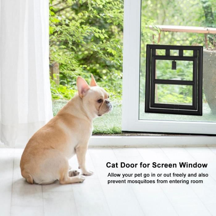 Chatiere Porte De Chien Chat Pour Ecran Fenetre Porte Magnetique Verrouillage Noir Cdiscount Animalerie Chatiere Porte De Chien Chat Pour Ecran Fenetre Porte Magnetique Verrouillage Noir Cdiscount Animalerie