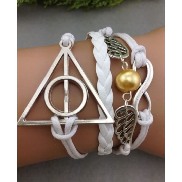 Bracelet Harry Potter ailes danges triangle RDLM