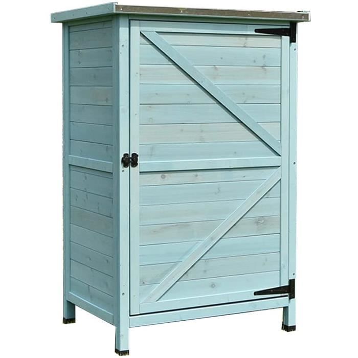 Meuble De Rangement Extérieur en Bois Massif Boîte De Rangement pour