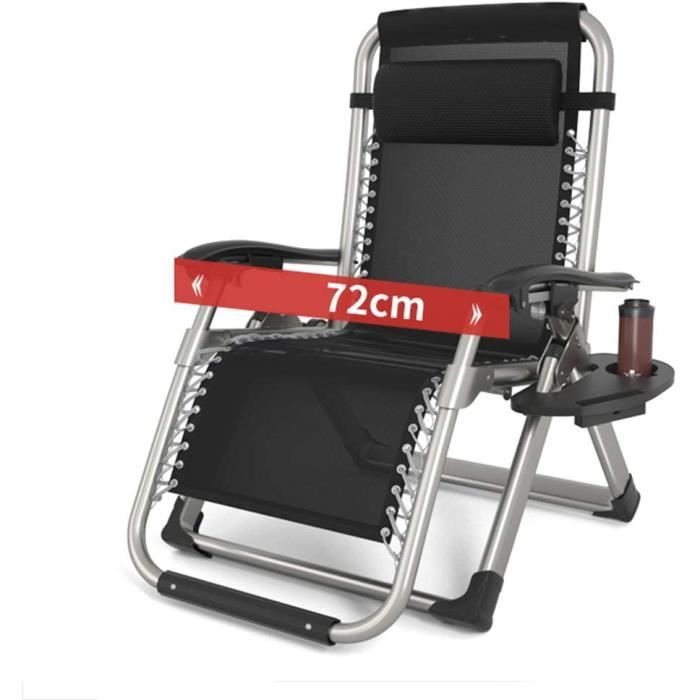 Transat Inclinable Chaise Longue De Jardin Dossier Réglable 5 Positions Pour Piscine Plage Terrasse Charge 150 Kg Noir 6797442154b380ee9f13f686