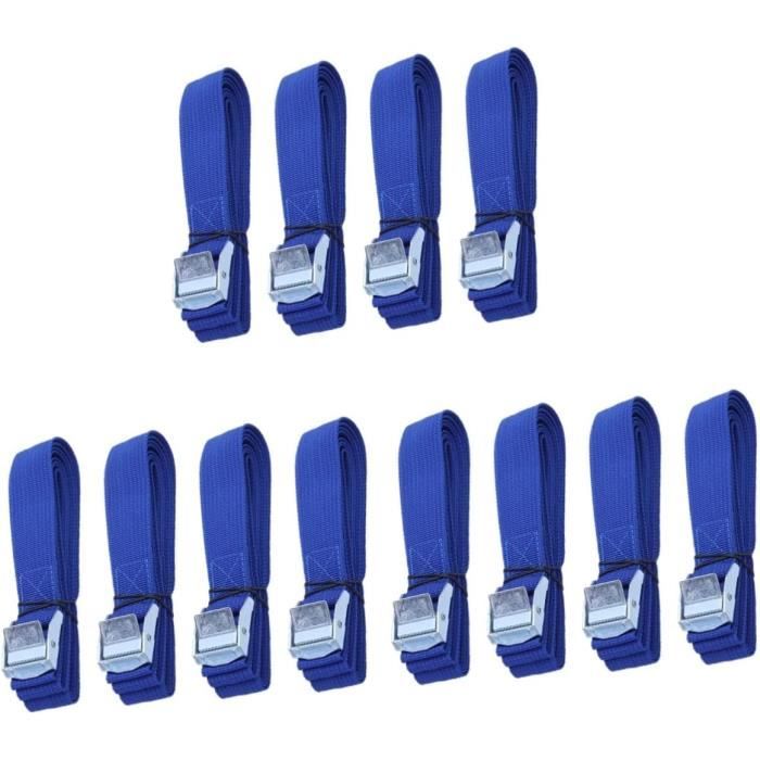 6 Sanglasses D'Arrimage Avec Cliquet - Longueur 2 M, Largeur 2,5 Cm, Polyester Résistant