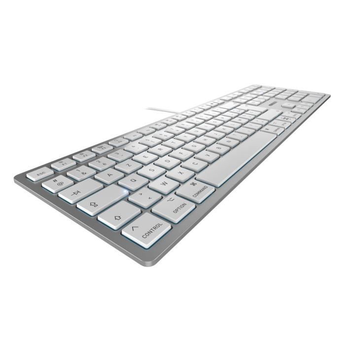 Clavier CHERRY KC 6000 Slim pour MAC – USB – Français – Argent
