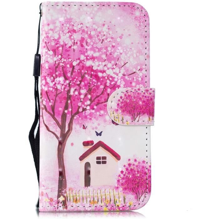 Housse Portefeuille Fleur Pour M-Horse Pure 2 - Cuir Artificiel, Flip Cover, Livraison Allemagne