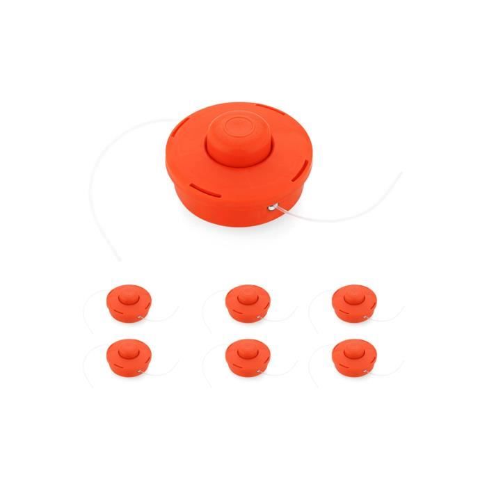 Tête de débroussailleuse - Universelle - Lot de 6 - Fil Nylon - Rouge
