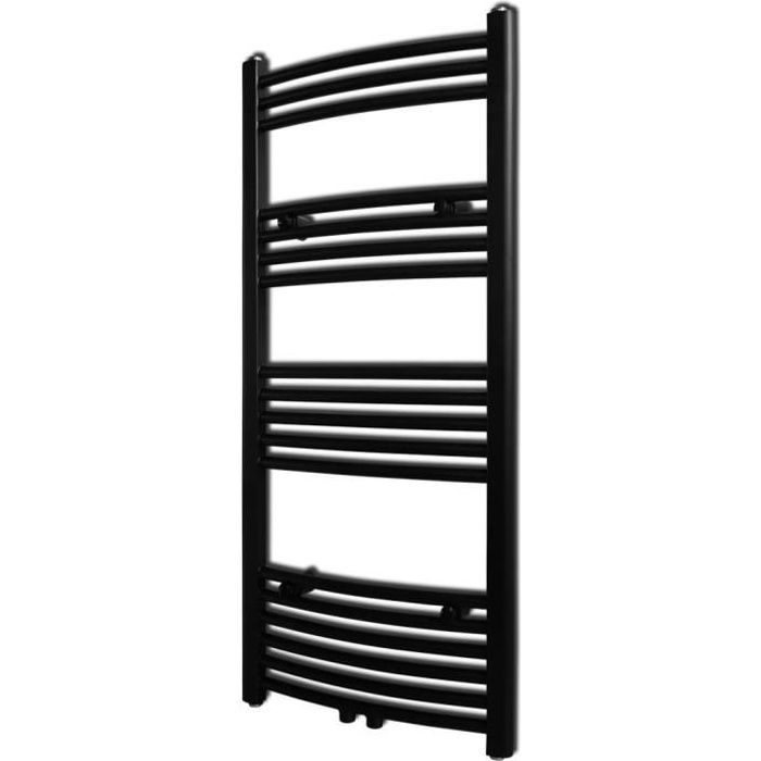 Sèche-serviettes - 500 x 1160 mm - Double usage - Écologique - Noir