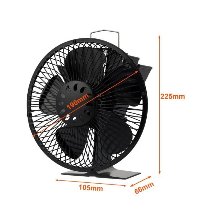 Mini ventilateur de poêle à bois , 5 lames, silenc... – Grandado