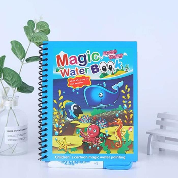 Livre Coloriage Eau Livres Coloriage Magique à Eau JJQHYC - Lot 5 Thèmes Stylos, Réutilisable, 2-6 Ans Jeu Voyage Enfant Sans Tache