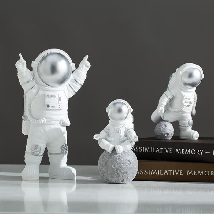 Statue deco,Ensemble de 3 et 4 figurines d'astronautes,homme de l