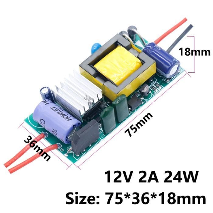 Transformateur électronique pour luminaire LED 0 à 24W