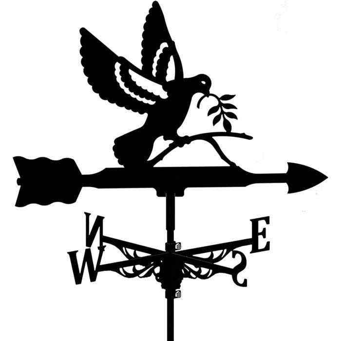 Cour Extérieure Girouette Girouette En Fer Forgé Support En Métal