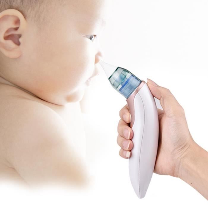 Aspirateur Nasal Électrique Bébé - 3 Niveaux, Rechargeable, Lumière & Musique - Pour Nouveau-nés