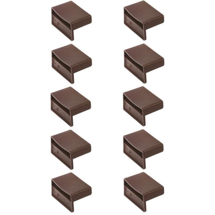 10x support lattes pour sommier 53mm 55mm marron capuchon bouchon plastique embout lit latte