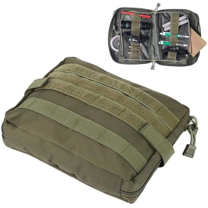 Portable Multifonctionnel Sac Organisateur Petit Gilet Pochette de Téléphone Coffre Divers Sac pour La Chasse en Plein Air Sac de Carte Tactique Pochette Tactique Molle Militaire Homme EDC