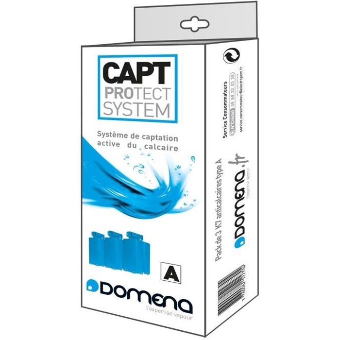 Cassette anticalcaire DOMENA Pack 3K7 EMC TYPE A pour centrale vapeur avec  CAPT ou EMC - Cdiscount Electroménager