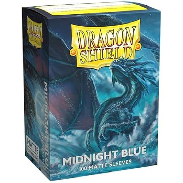 Dragon Shield – 100 Pochettes Mates Bleu Nuit – Protection Cartes à Collectionner