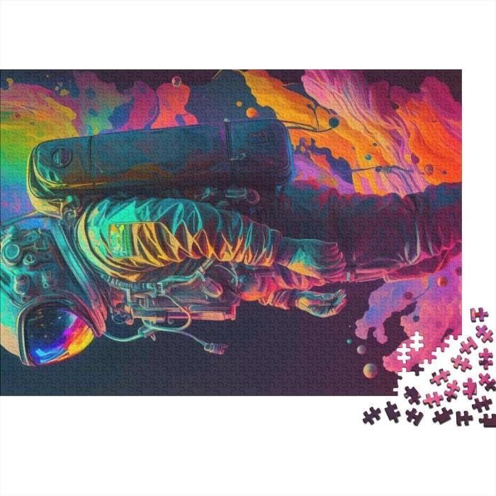 Puzzle en bois Cosmic Collision, 300 pièces main image 1