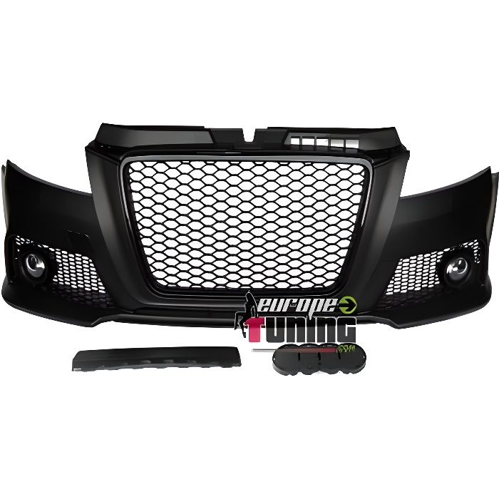 Calandre Avant Noire Brillante Look RS3 Pour Audi A3 8V (2012-2016) - Compatible PDC, Installation Facile