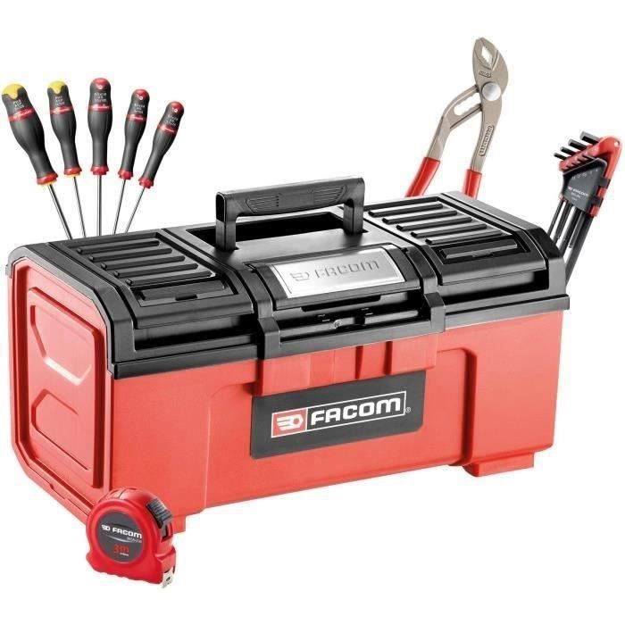 Boite à Outils 19 FACOM BP.C19NCM2PF Avec 5 Tvis Protwist + 9 Clés mâles + Pince multiprise + Mesure 3m + Cliquet + 6 douilles