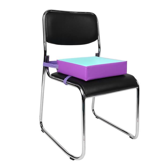 Coussin Rehausseur Chaise Enfant Portable Fansu - Éponge Confortable Avec Sangle Pour Sièges Et Chaises Hautes (Carré Gris 32x32x8cm)