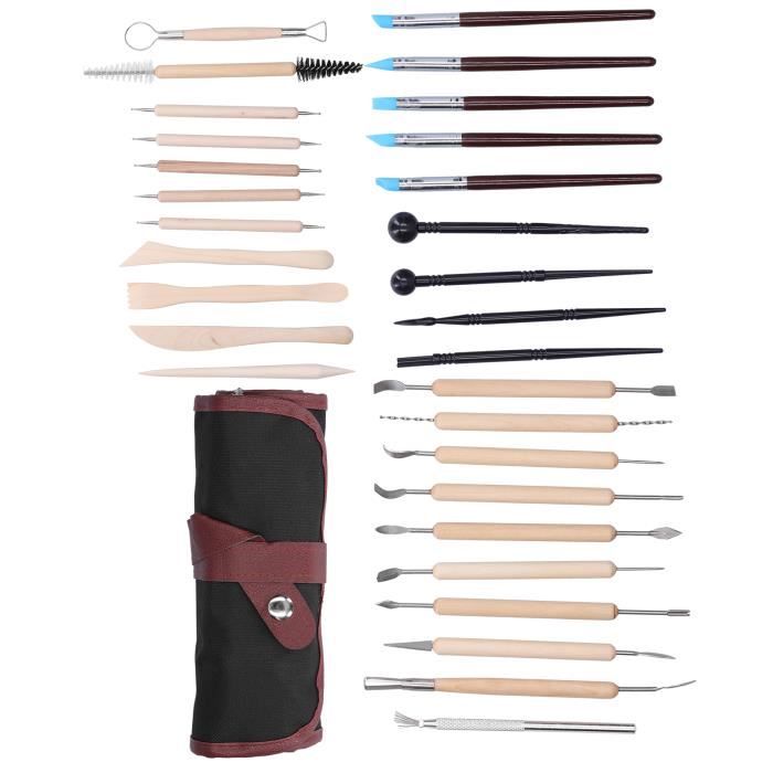Outils De Poterie À Modeler, Outils De Sculpture En Argile 20 Pièces
