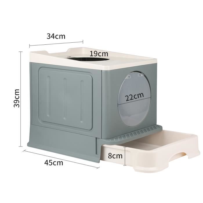 Meilleurs prix pour Bac à litière pour chat - Marque - Modèle - Gris - Moyen - A monter soi-même