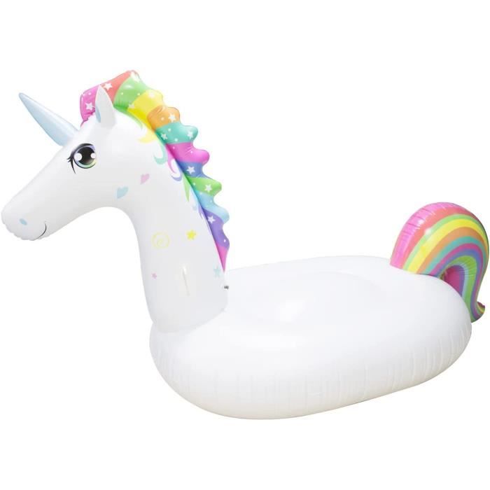 Bouée Licorne Géante Gonflable SUNCLAY - Matelas Piscine Enfant Adulte 200cm Vacances Été