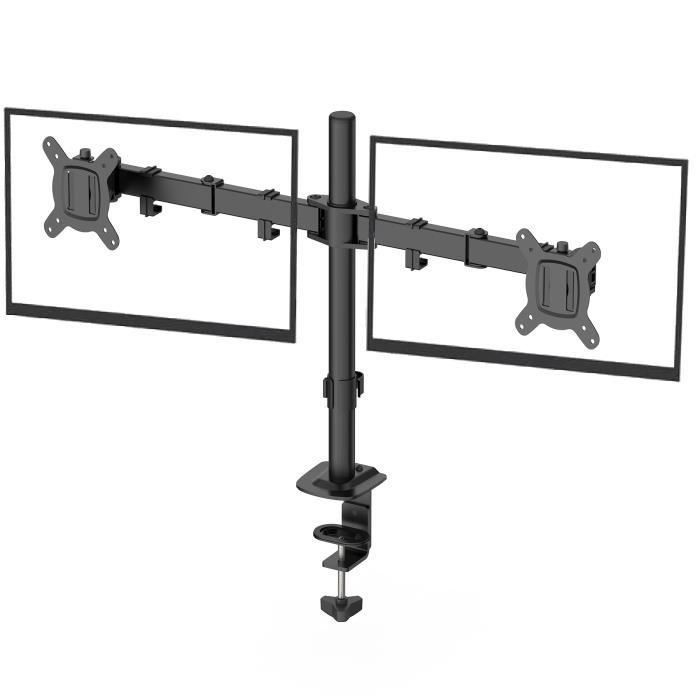 Support Ecran PC Double – KINGCENTON – 13 à 32 – Fixation à pince – Rotatif – Inclinable