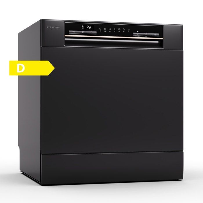 Lave-vaisselle 8 Couvert Silencieux Klarstein - 6 Programmes - Compact - Noir