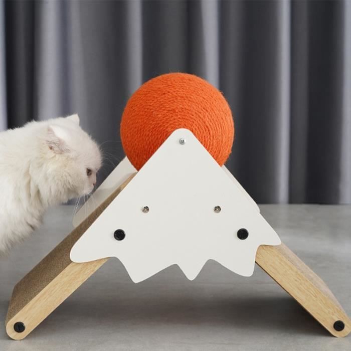 Griffoir,Boule à Gratter En Bois Massif Pour Chats,jouet Pour Animaux De Compagnie,corde En