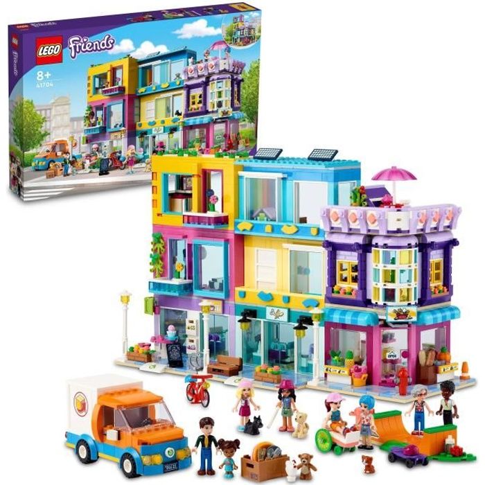 LEGO 41704 Friends L'Immeuble de La Grand-Rue, Jouet Maison de Poupée,  Salon de Coiffure et Café, avec Mini-Poupées, Enfants 8 Ans - Cdiscount  Jeux - Jouets