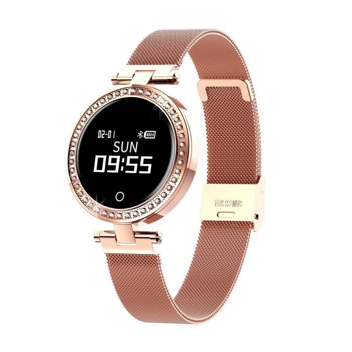 Montre Connectee Ronde Or, Montre Podometre Femme Etanche IP68 Fitness  Tracker Sommeil Calorie Fréquence Cardiaque Montre - Cdiscount Téléphonie