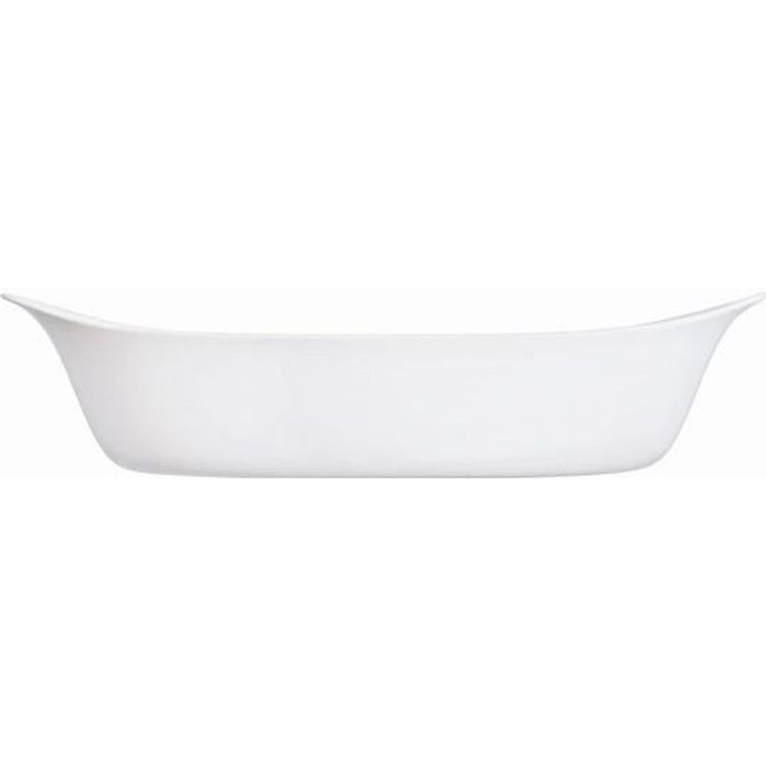 Plat à four ovale Smart Cuisine Carine 250°C - Luminarc - opale culinaire extra léger et résistant