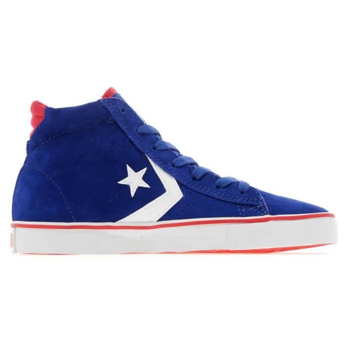 converse bleu cuir