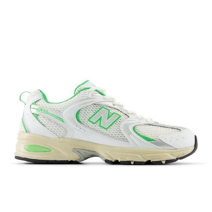 Basket New Balance 530 MR530EC Adulte Cuir Blanc Mixte Lacets Plat Cdiscount Chaussures