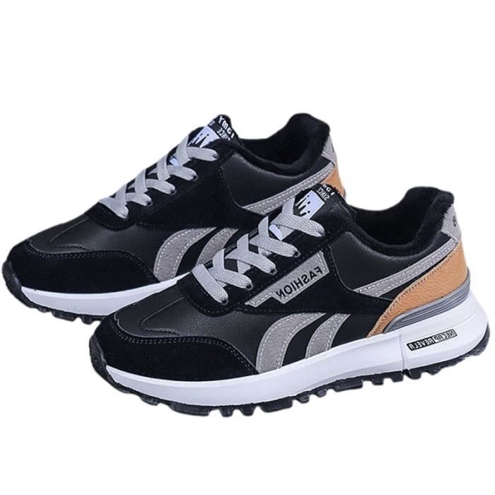 LEOCLOTHO Basket FemmeTaille 36-40 Chaussure FemmeSneakers Femme de Sports Outdoor Shock Absorbing Running Fitness Léger-Noir